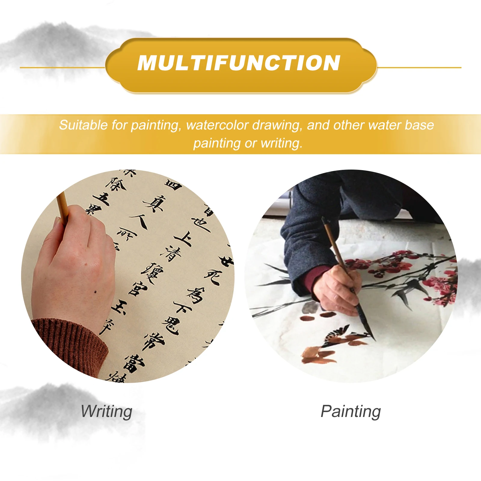 

Chinese Calligraphy Paper Premium Xuan Paper Roll for Writing Painting Durable Compact Size Portable Ink Tight Holding