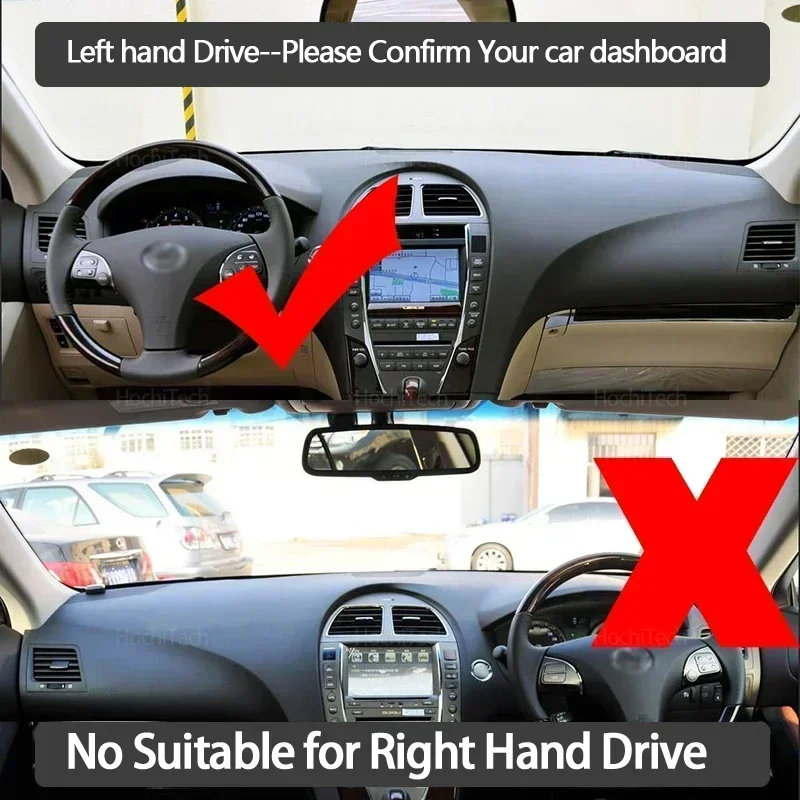 Car Dashboard Cover Avoid Light Pad Instrument Panel Mat Case Carpets for Lexus ES ES350 2007-2012 XV40 ES240 350