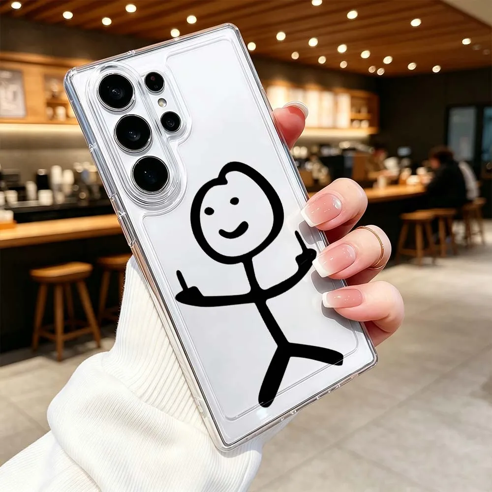 Cartoon Matchman For Samsung Galaxy S26 S25 S24 S23 S22 S21 S20 Note 20 Ultra Plus FE A73 A52 A51 A23 A22 Phone Case