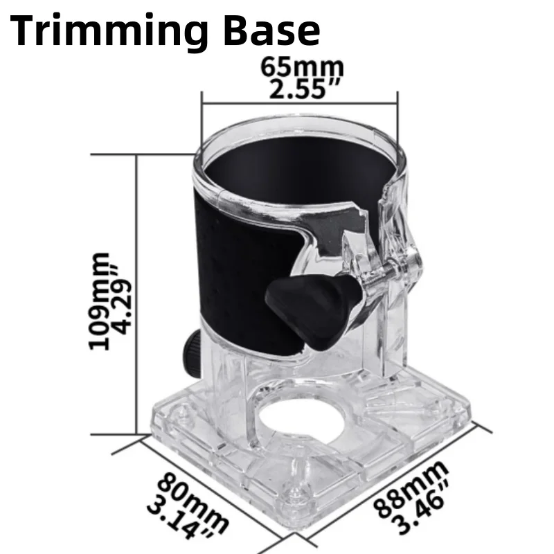 النجارة دائرة قطع الرقصة لآلة التشذيب الكهربائية جهاز توجيه الخشب طحن دائرة الشق قاعدة عدد وأدوات مع مقياس السياج #4