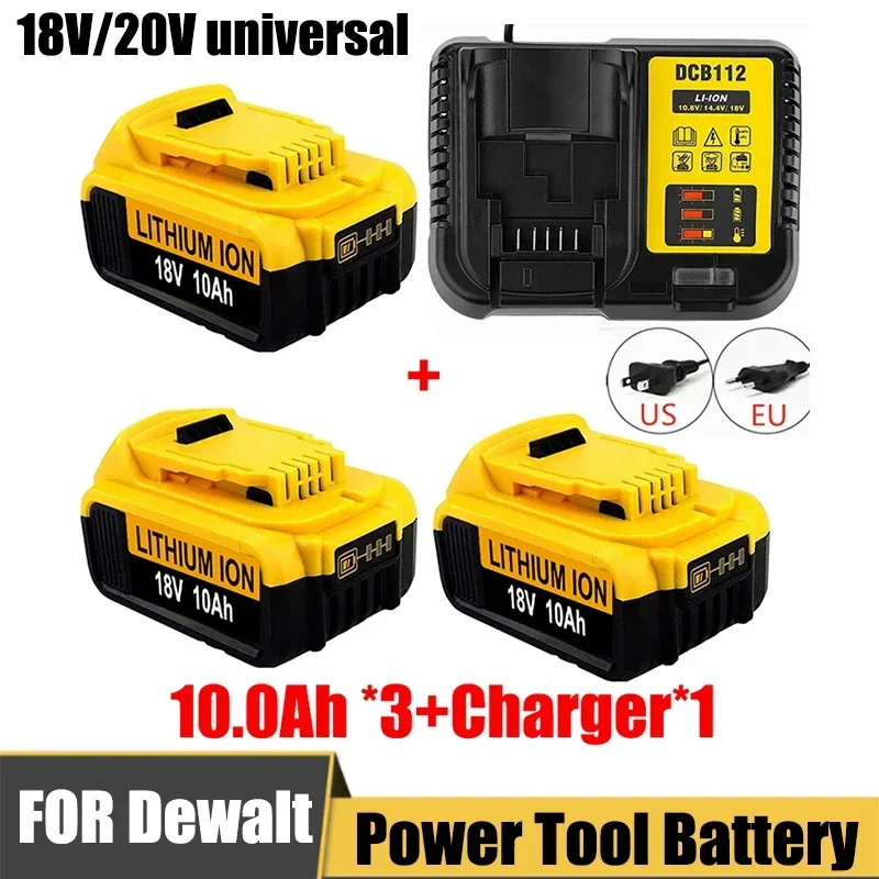 Original DCB200 20V 10000mAh Lithium Replacement Battery For Dewalt 18V DCB184 DCB200 DCB182 DCB180 DCB181 DCB182 DCB201 DCB206