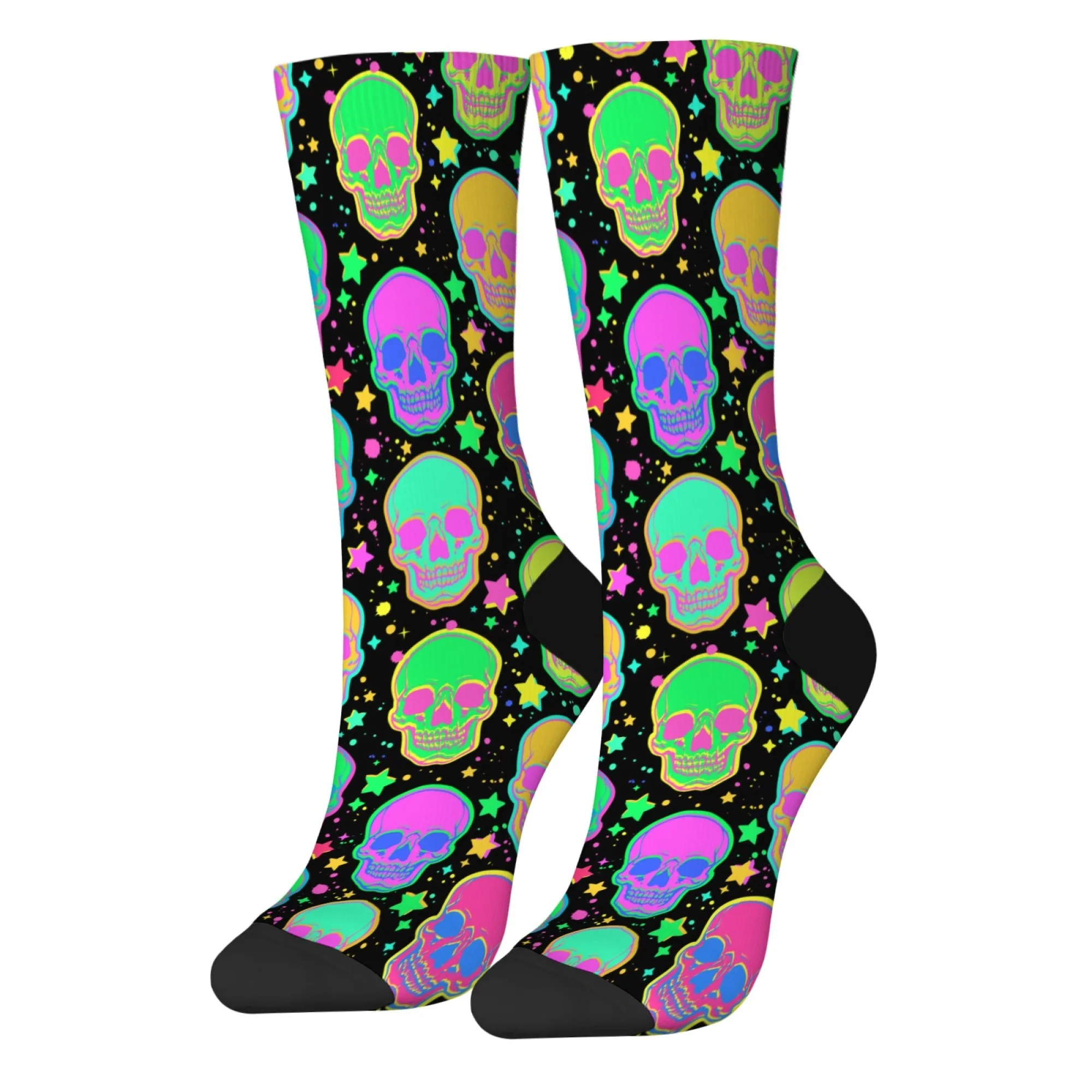 الملونة ستار الجمجمة الرجال الجوارب Harajuku نمط الرجعية الشارع الشهير الهيب هوب الجوارب الجدة مضحك جوارب ضغط مجنون هدية حفلة #2