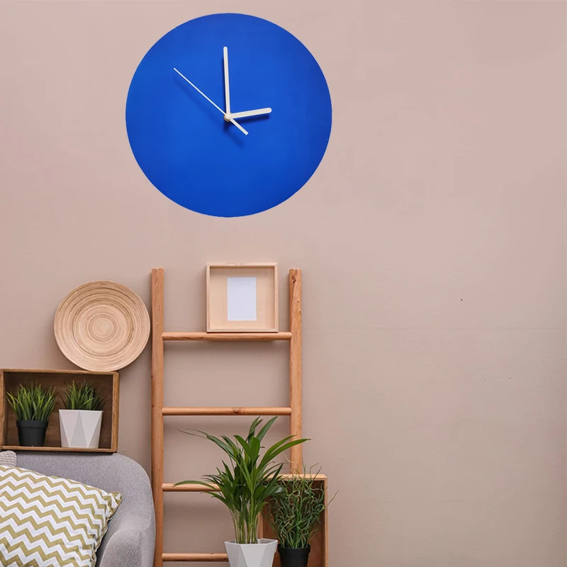 Big Wall Clock Minimalist Wood Round Silent Modern Simple Clock for Living Room Kitchen Bedroom Home Decoration Battery Operated