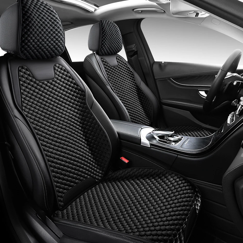 Universal Ice Silk Car Seat Cushion Breathable Seat Cover Sweat Absorption Cool Cushion Universal Split Single Sitting Rear Set