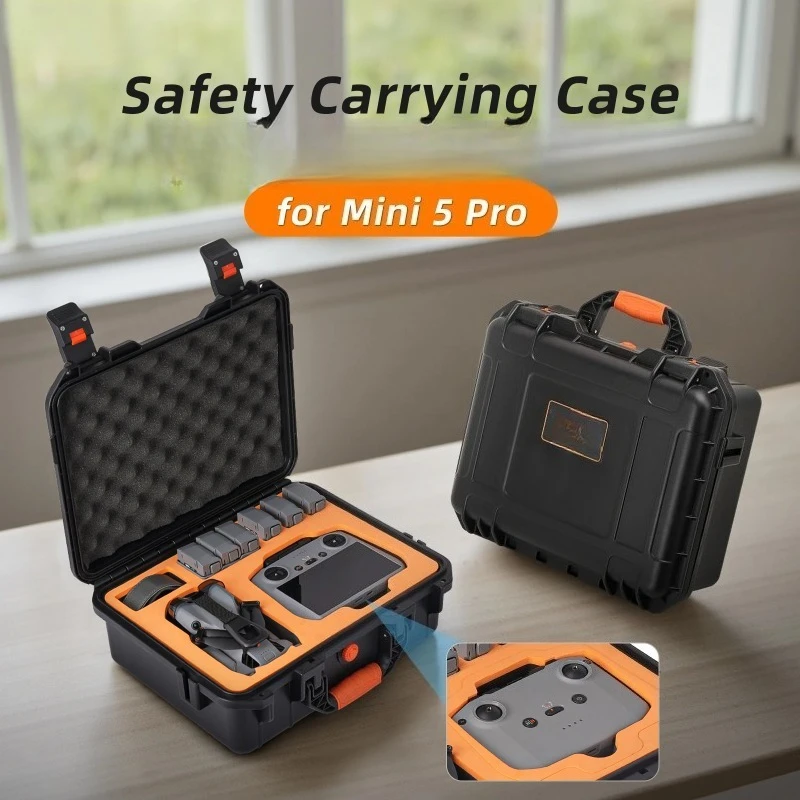 For DJI Mini 5 Pro Case Explosion Proof Case Mini 5 Pro Bag Portable Waterproof Box Hard Shell Large Capacity Case