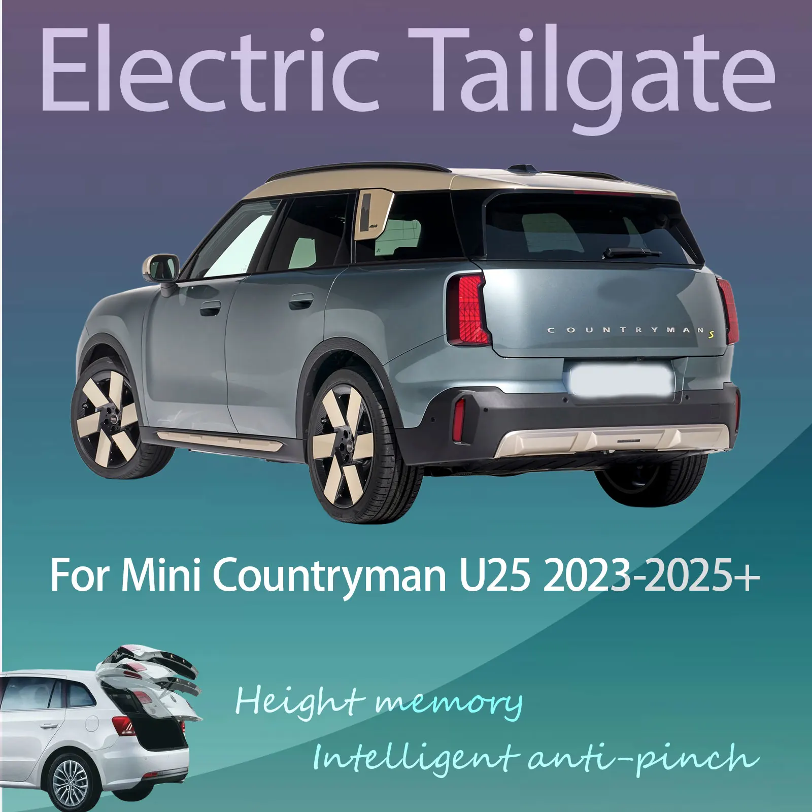 For Mini Countryman U25 2023-2025+ Electric Tailgate with Sensor Trunk Anti-pinch Memory Height Intelligent Operation
