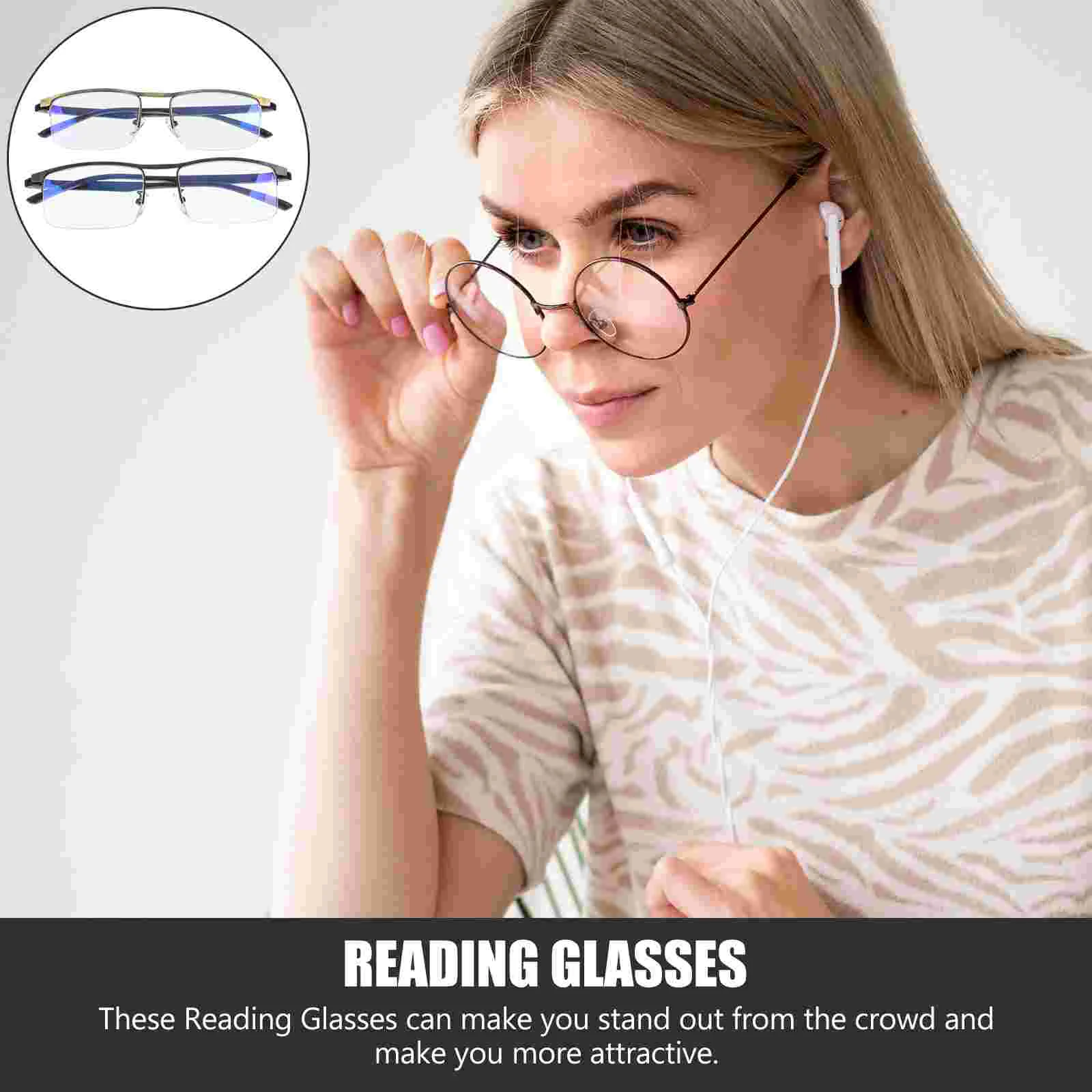 2 Pcs Auto Reading Glasses Presbyopic Professional Magnifying Eyeglass Eyeglasses