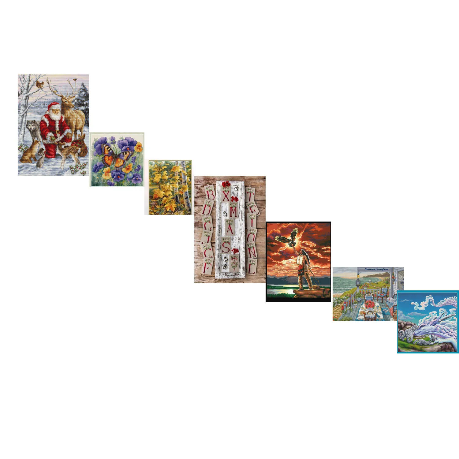 

Cross Stitch Kit DIY Set Deep Autumn Water Bottle House Decoration Cross Stitch Set New Crafts Handmade Embroidery