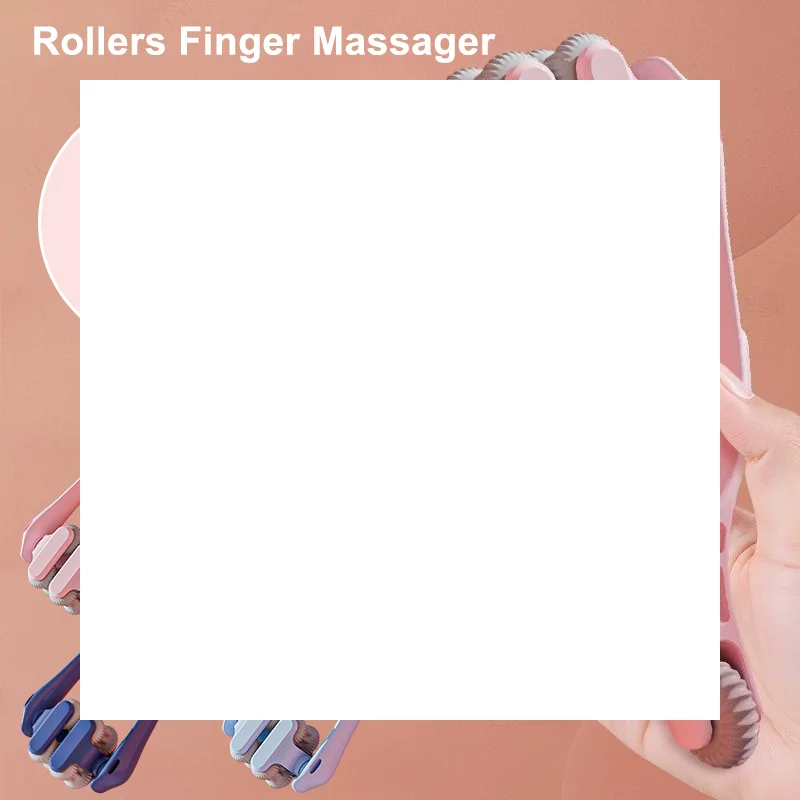 

Массажер для пальцев, двухрядный роликовый дизайн, простой в использовании, снимает усталость пальцев, портативный массажер для суставов пальцев с эластичной ручкой
