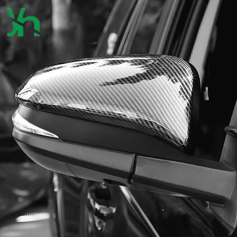 مناسبة لتويوتا هايلاندر RAV4 هارير ألياف الكربون الجانب مرآة مرآة الرؤية الخلفية غطاء مرآة الرؤية الخلفية لاصق M نوع