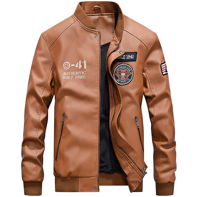 Maidangdi-chaqueta de cuero bordada para hombre, Jersey de Béisbol Juvenil, tendencia de motocicleta, otoño e invierno, 2024