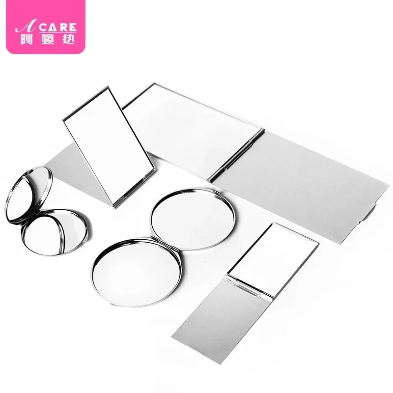 Mirror/square mirror/aluminum B1-student dormitory portable mini folding can stand fashion small makeup