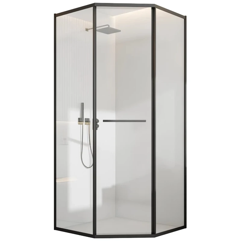 Shower Room, Bathroom Partition, Glass Bath, Sliding Door, Household Diamond Type Dry and Wet Separation Extremely Narrow Screen