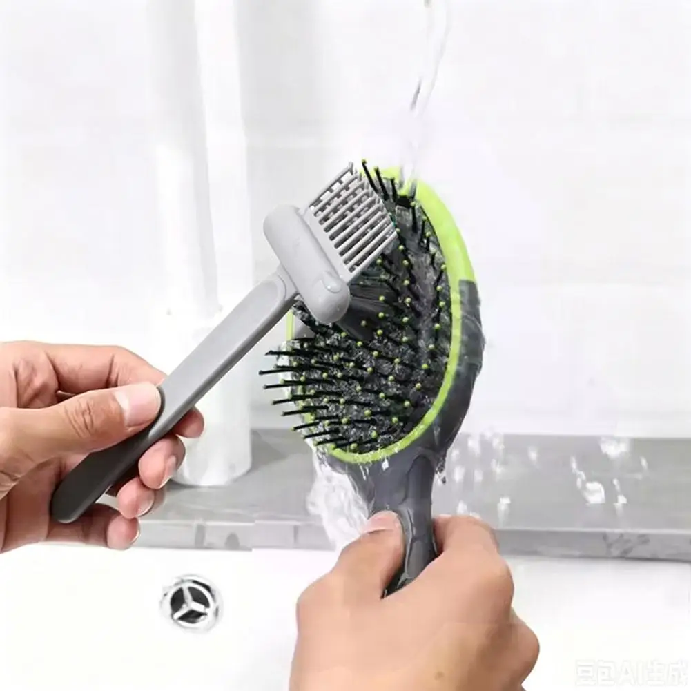 2 In 1 Comb Cleaning Brush Embedded Tool Mini Hair Dirt Remover For Removing Hair Dust Hairbrush Cleaner Comb