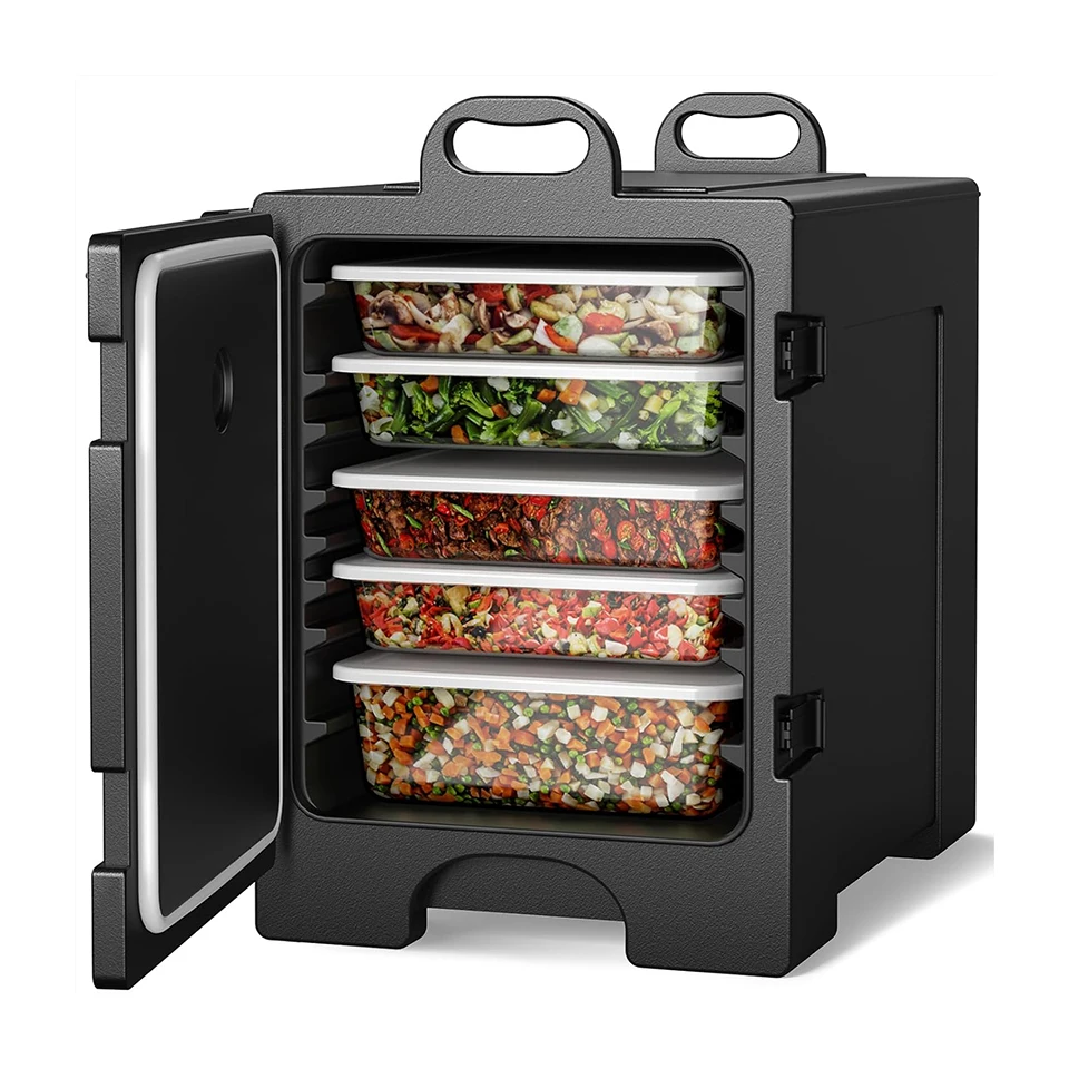 

QY18 End-Loading Insulated Food Pan Carrier, 81 Quart Capacity, Food-Grade LLDPE Material, Portable Food Warmer With Fastener