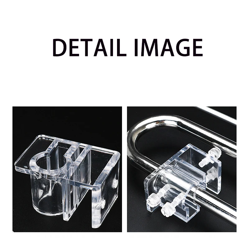 Aquarium Inlet Outlet Tube Holder Acrylic Fixed Hose Pipe Mount Freshwater Fish Planted Aquarium Fixing Pipe Clamp