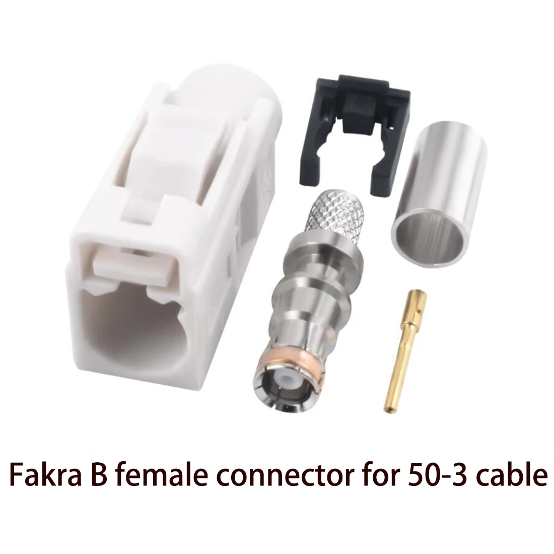 1pc Fakra A/B/C/D/E/F/G/H/I/K/L/M/Z Female Jack Connector Crimp for RG58 RG142 RG400 Cable Straight Blue Green Purple Black NEW