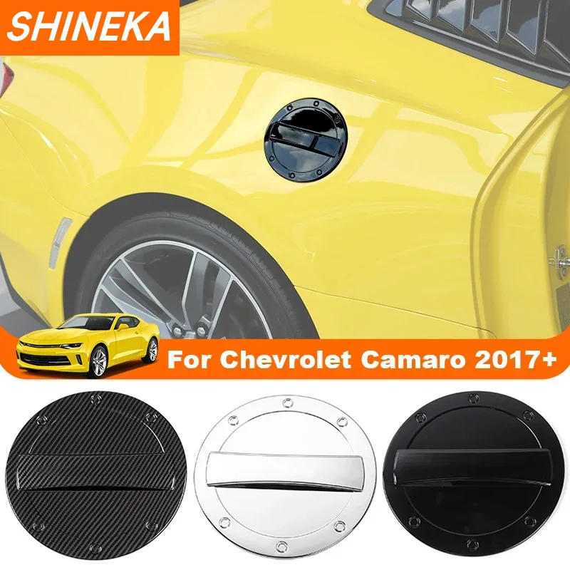 Car Gas Oil Fuel Tank Cap Decoration Cover Trim Stickers For Chevrolet Camaro 2017 2018 2019 2020 2021 Up Exterior Accessories