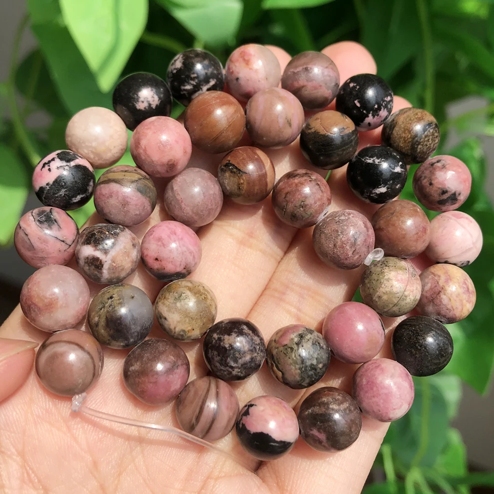 Natürliche rosa Steinperlen, Achate, Angelit, Quarz, Opal, Aventurin, Jade, Howlith, Perlen, runde Perlen für die Schmuckherstellung, DIY-Armbänder – Detail 7