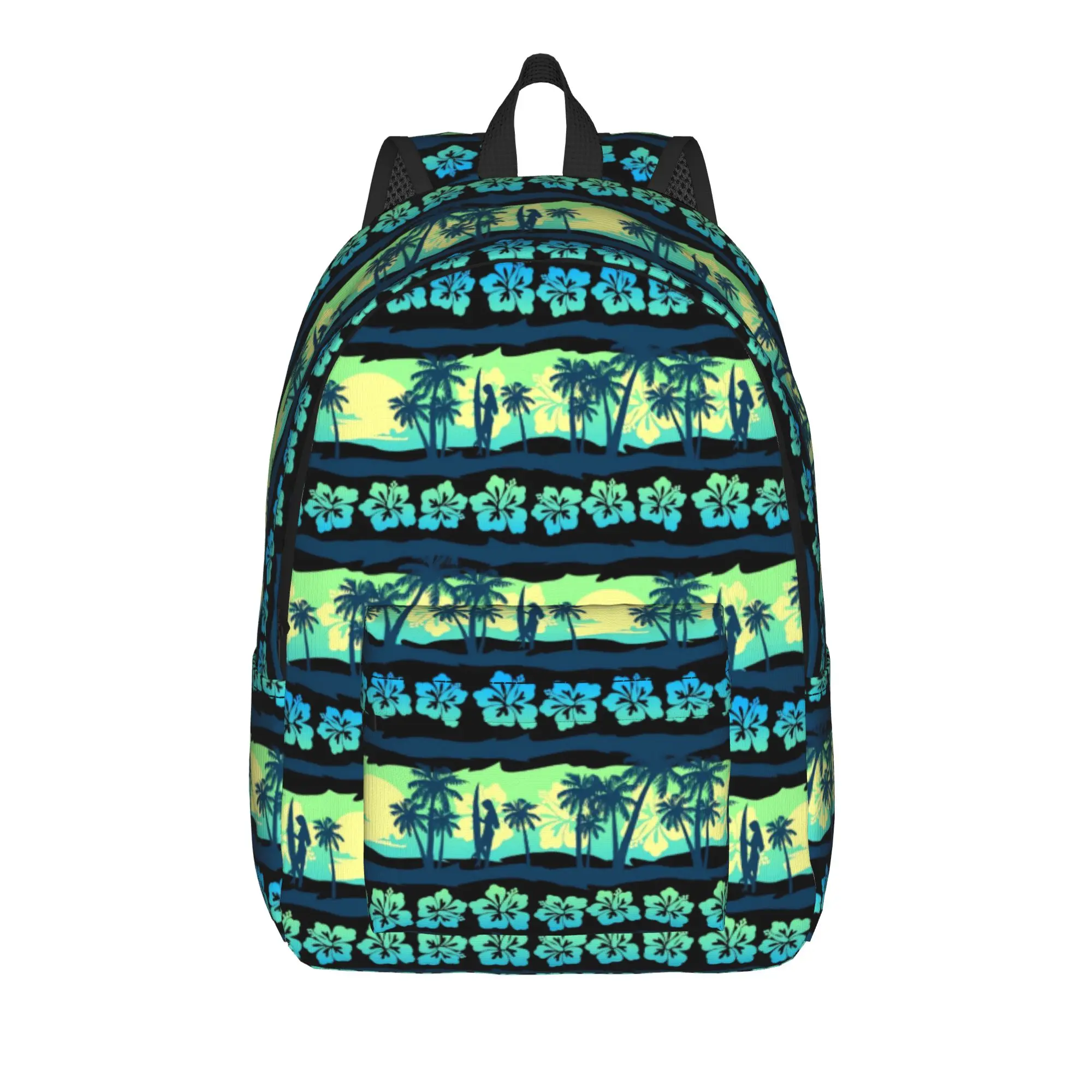 Tropical Frangipani Sunrise    Backpack Women  Breathable Backpacks Polyester Casual High School Bags Travel Design Rucksack