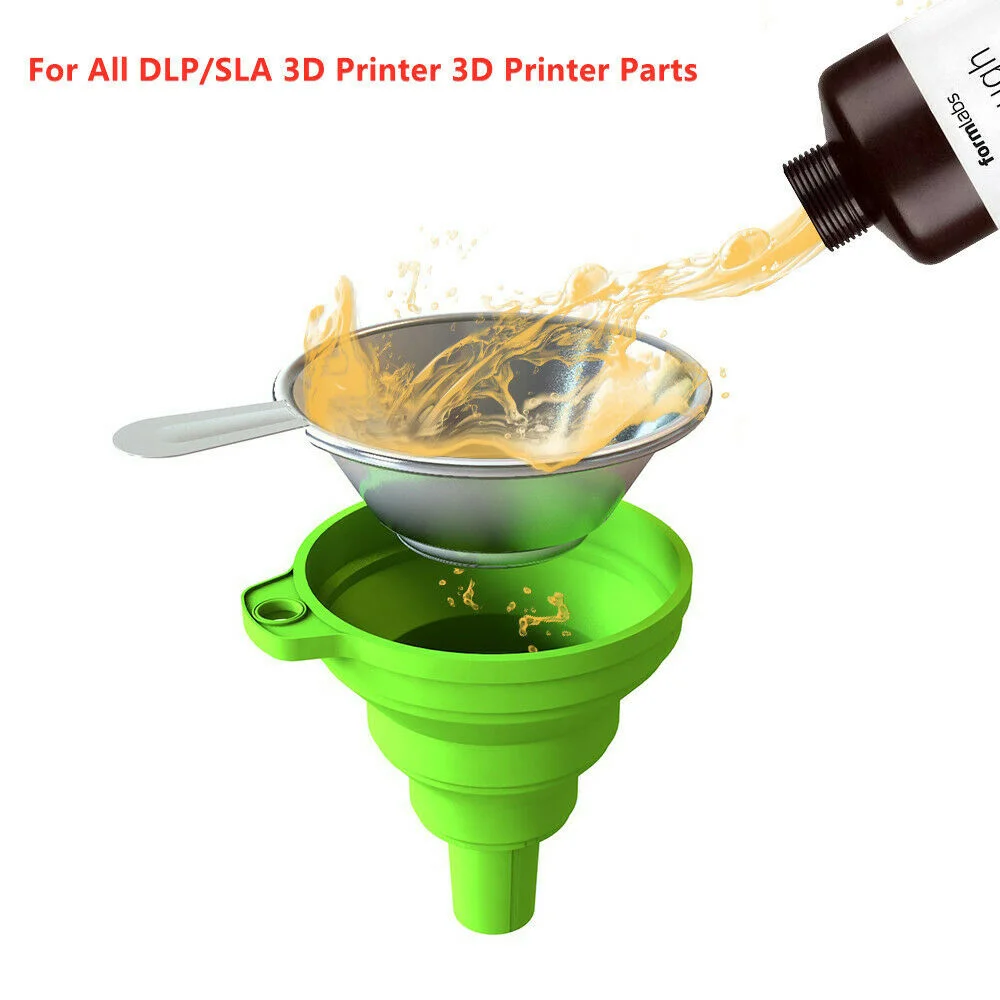 

Металлическая воронка-фильтр для УФ-смолы A29F-2PCS + 2 одноразовые силиконовые воронки для ANYCUBIC Photon, для 3D-принтеров DLP SLA