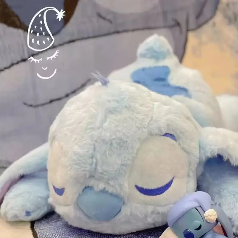 Pluszowa maskotka Stitch do spania, rozmiar 40/55/70/90/110 cm, urocza poduszka do drzemki dla dziewczynki, dekoracja pokoju, pluszowa zabawka, prezent urodzinowy