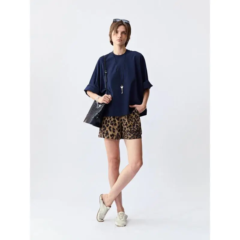 Maxdutti Minimalist Women's Shorts Woman Clothes Animal Print Leopard  Harem Shorts For Summer Casual Bermuda Shorts Clothing