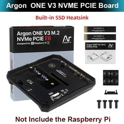 Argon ONE V3 M.2 scheda di espansione NVME PCIE (solo) dissipatori di calore in alluminio integrati per SSD Boot Pi5 da M.2 NVME Drive per RPI 5