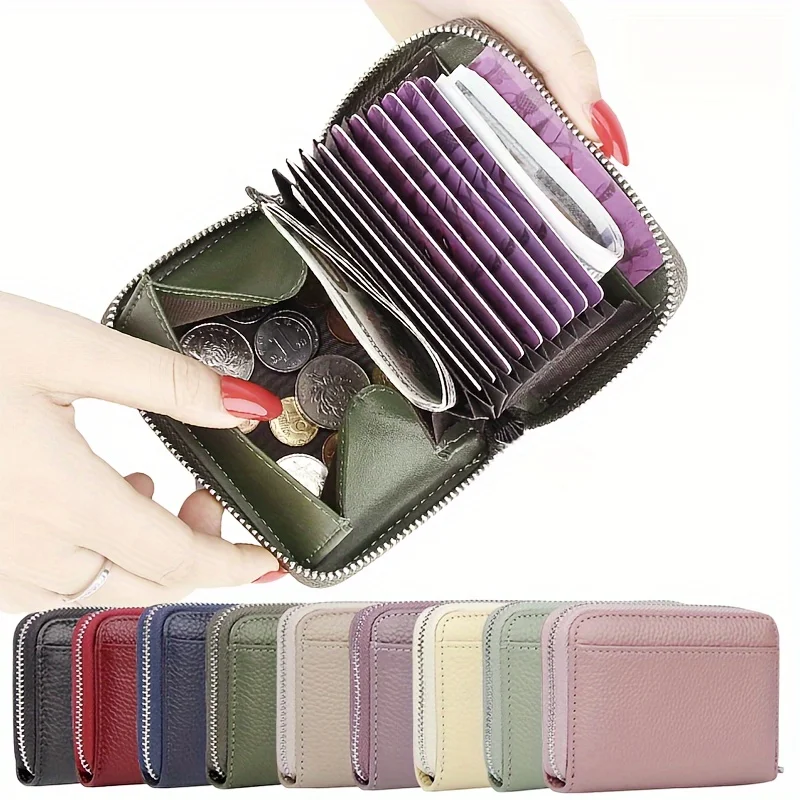 Stylish Mini Wallet - Zippered Coin Purse With Multiple Card Slots For Daily Use - Portable And Practical Purse