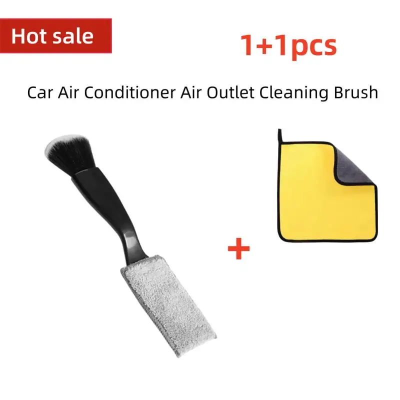 

Car Interior Cleaning Brush Auto Center Console Air Outlet Clean Soft Brush With Shell Car Crevice Dust Removal Detail Brushes