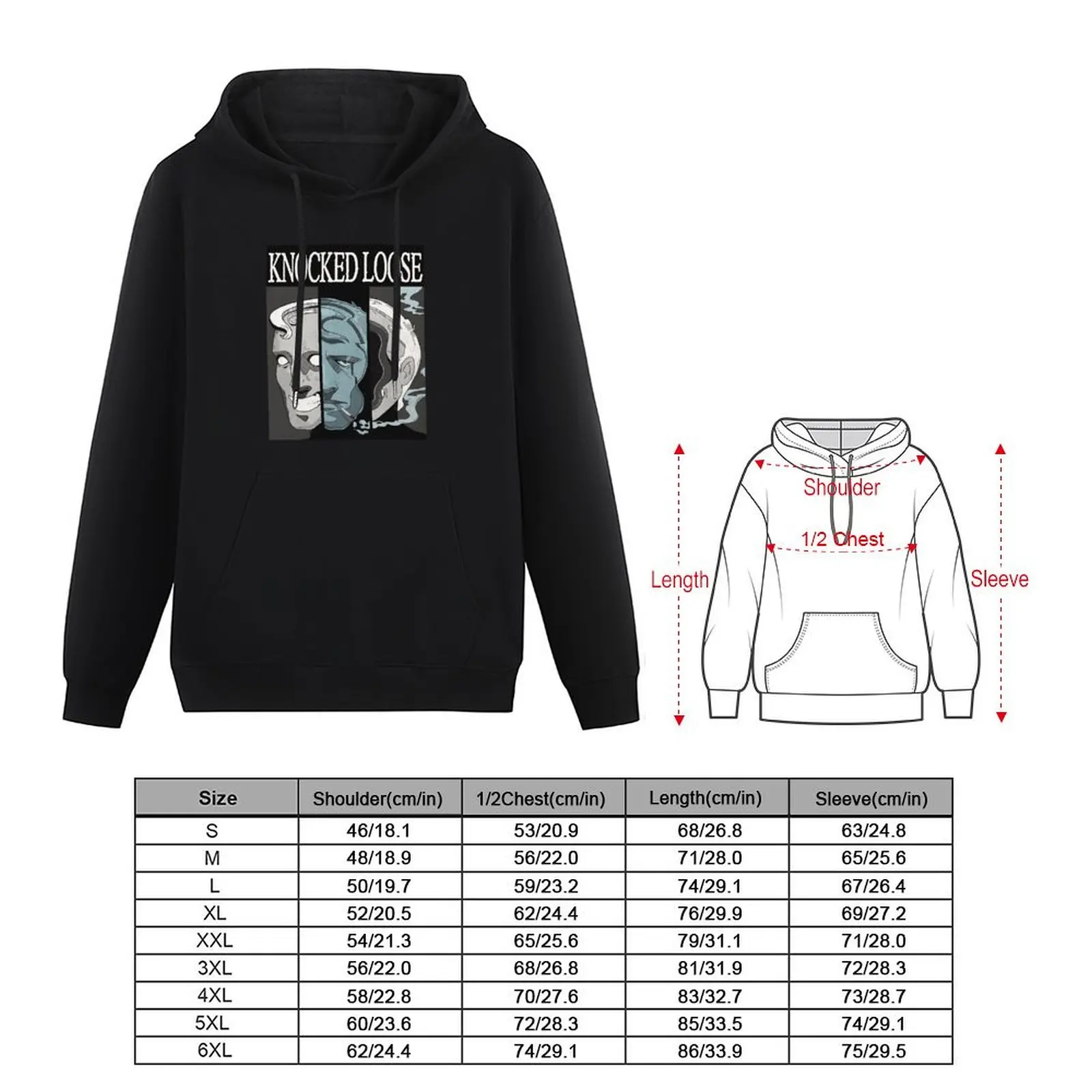 Knocked Loose Art Pullover Hoodie men's coat mens clothing hoodie for men