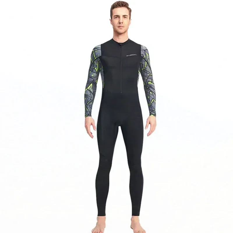 

Outdoor Men's New One Piece Beach Sunscreen Jellyfish Suit Water Sports Snorkeling Swimming Quick Drying Surf Suit Drifting