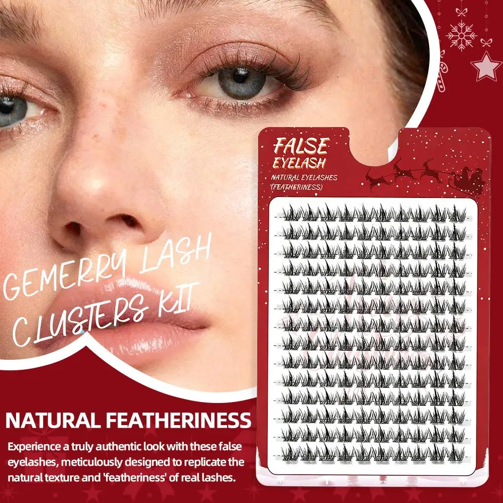14 صفًا رموش صناعية ذات سعة كبيرة خالية من الغراء رموش ثلاثية الأبعاد لتقوم بها بنفسك رموش مكياج مجموعات تمديد واحدة C3Y6 #1