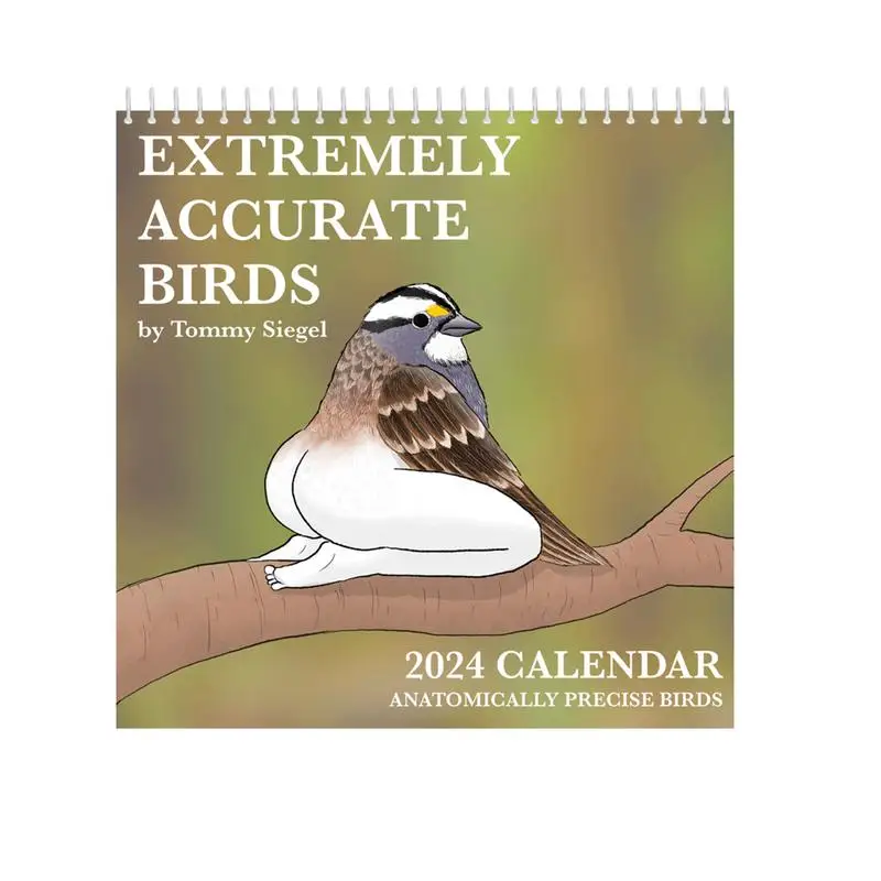 2024 Calendar Of Extremely Accurate Birds Exquisite Wall Calendar Accurate Birds Monthly Planner 2024 Home Calendars Decorations