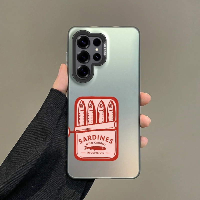 Colorful Soft Edge Hard Shell Phone Case for Samsung Galaxy A15 A16 A17 A22 A25 A26 A30 A31 A32 A33 A34 A35 Cover Sardines 5 Bag