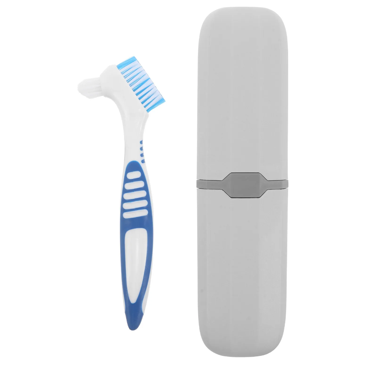 

Набор для чистки зубных протезов: портативный футляр для чистки ретейнеров, дорожный контейнер для замачивания и хранения зубных протезов, щетка для зубных протезов, держатель для стоматологических устройств