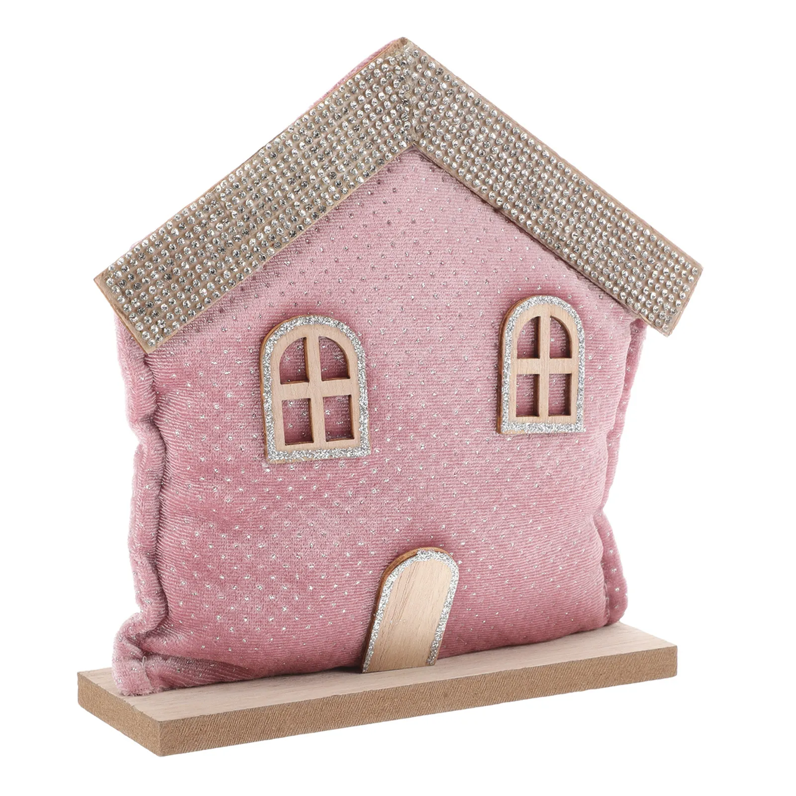 Handmade Christmas Desktop Xmas House Decoration Party Favor Tabletop Craft Xmas House Statue Charming Holiday Desktop Decor