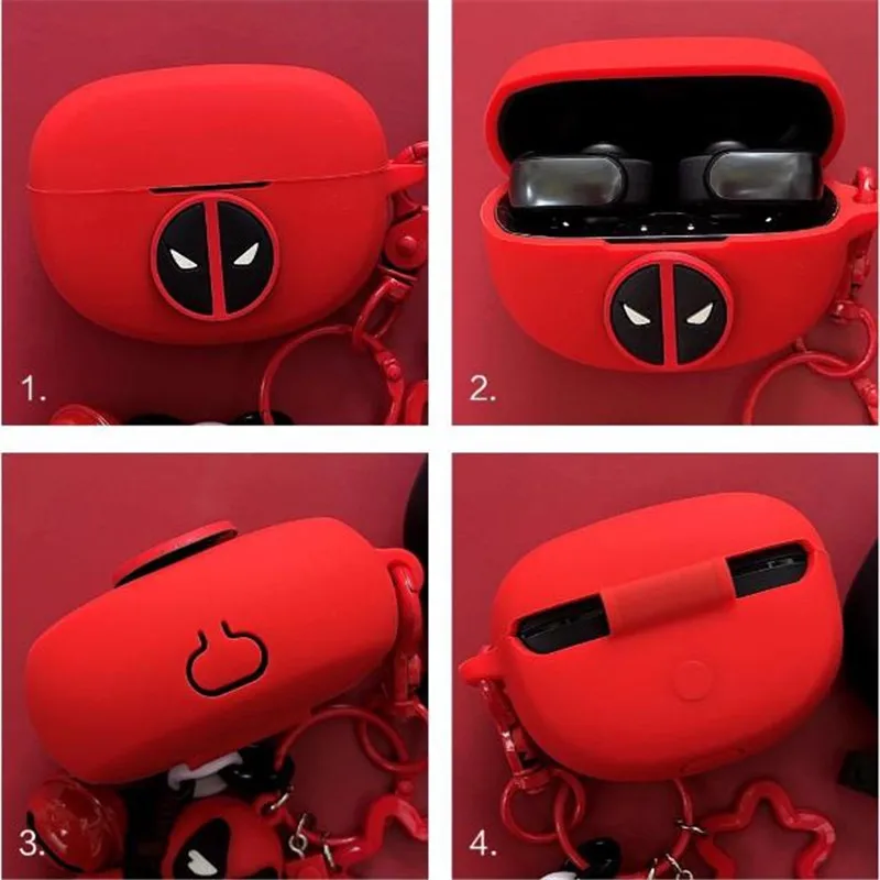 Marvel Deadpool Earphone Case Cover For Bose Ultra Open Earbuds Silicone Wireless Earbuds Protective Shell With Keychain