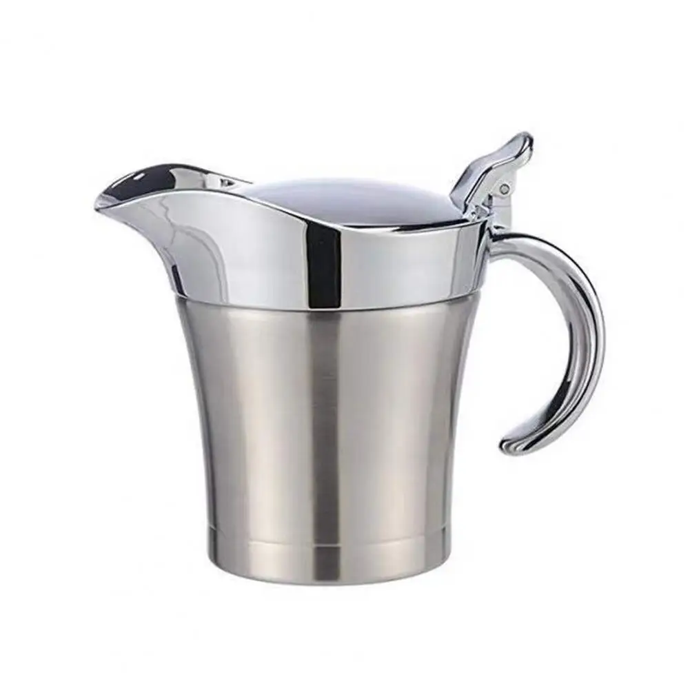 Double Wall Insulated Gravy Bowl Insulated Gravy Boat Leak-proof Stainless Steel Gravy Boat Insulated Sauce Pot for Dressings