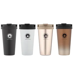 UPORS Portable 500 ML Stainless Steel Coffee Mug Double Wall Vacuum Insulated Travel Mug with Leak Proof Lid Wide Mouth Tumbler