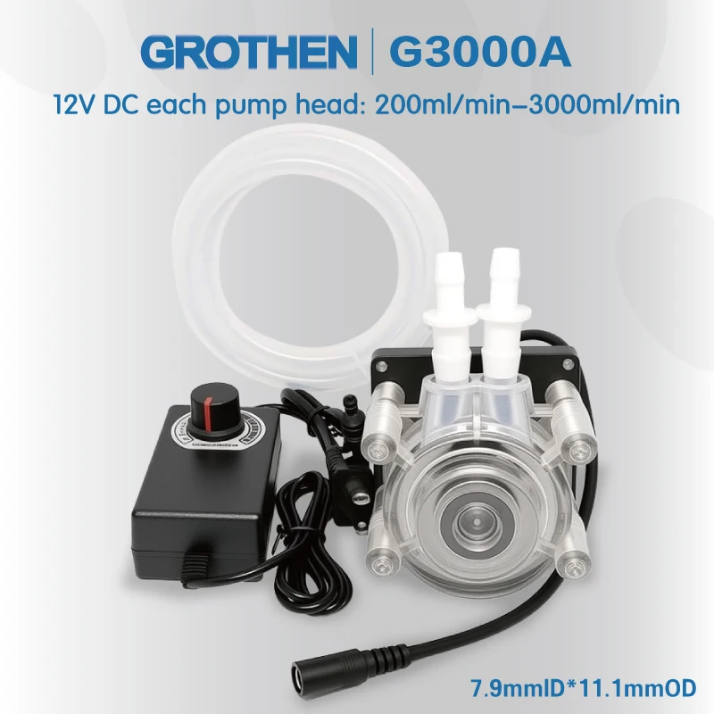 Регулируемый перистальтический насос 50-500 мл/мин (0,13-0,13 галлонов в час) с адаптером питания 100–240 В — вращающаяся система для аквариума/лаборатории Water Transf