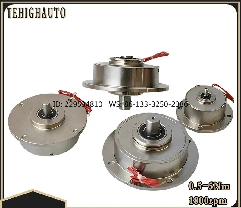 Small Single shaft Magnetic Powder Brake 0.5/1/2/5 Nm 24v DC Manual Tension Controller Kit for Printing machine,Textile machine