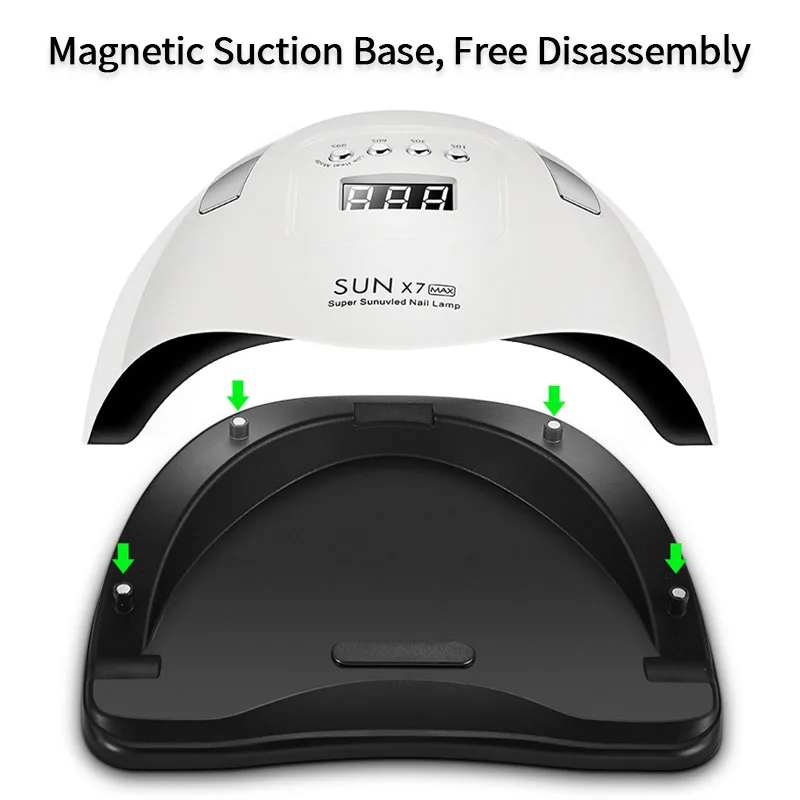 LINMANDA SUNX7 MAX 150w lampe à ongles Led Uv pour manucure 57 Led Uv Gel sèche-vernis à ongles Irradiation à 180 degrés sans Angle mort