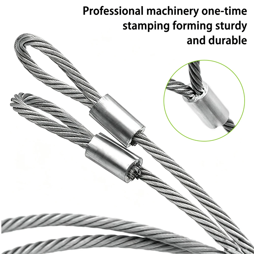1mm-2mmStainless Steel Wire Rope With Two Loops Suitablefor Hanging Chandeliers Signs Galleriesand Decorative Suspension Cables