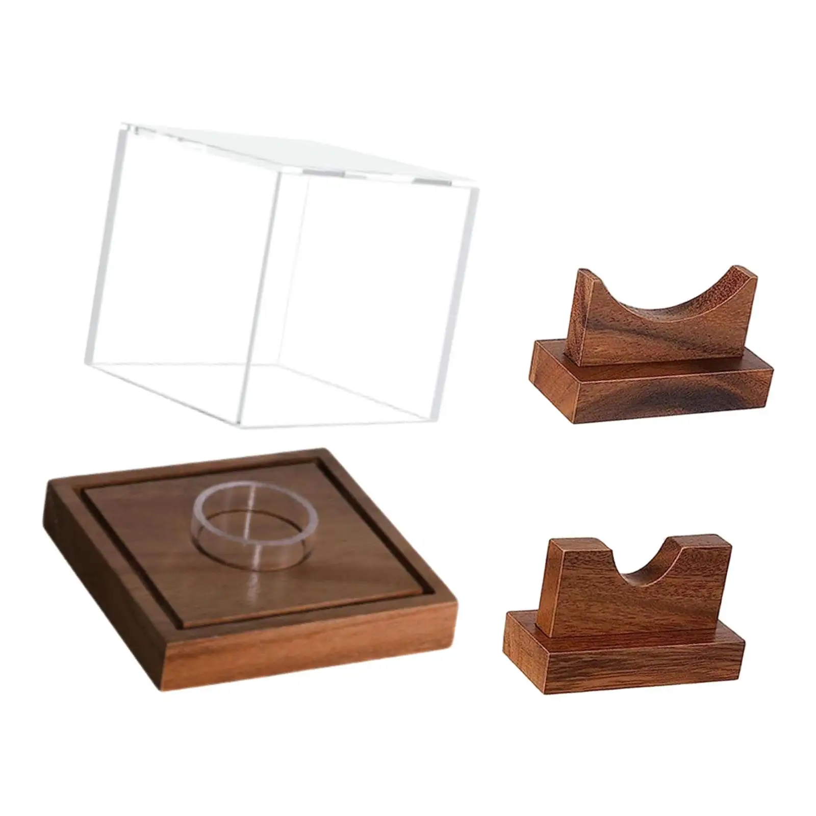 Clear Acrylic Baseball Holder Display Case with Stand Dustproof Showcase Box for Sports Fans Home Collection