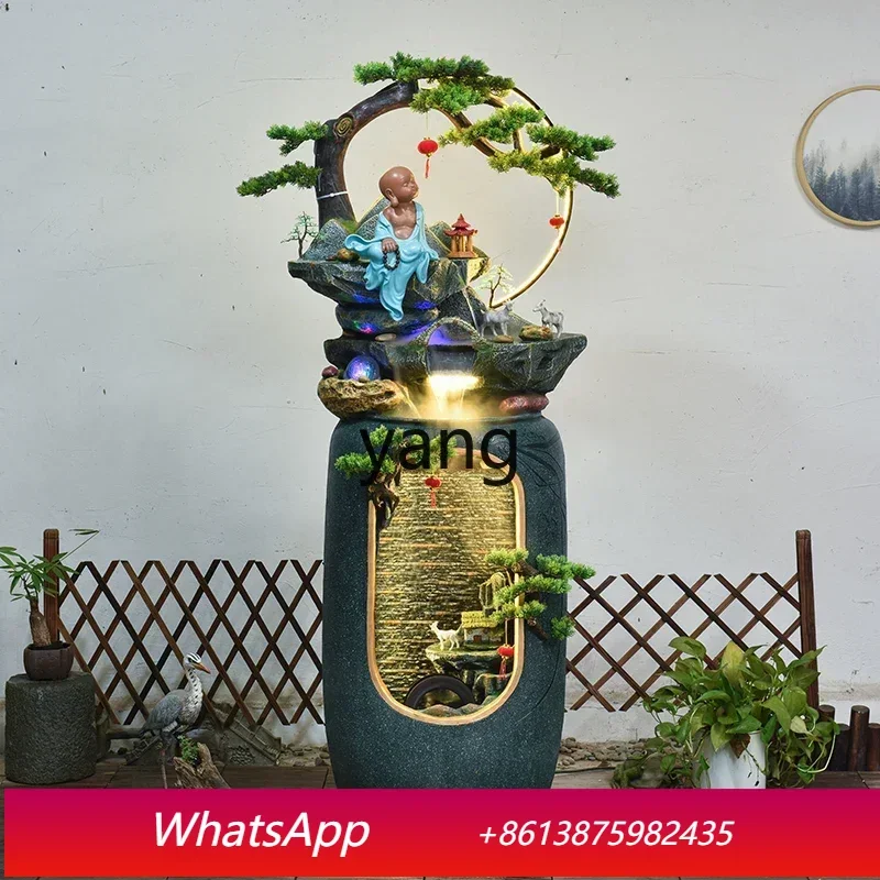 CX zen rockery flowing water fountain ornament living room lucky feng shui ball landscape entrance floor humidifier