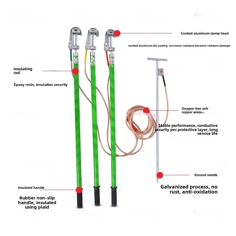 10KV High Voltage Outdoor Hook Pressing Monkey JDX Rod Line 35KV Grounding Wire