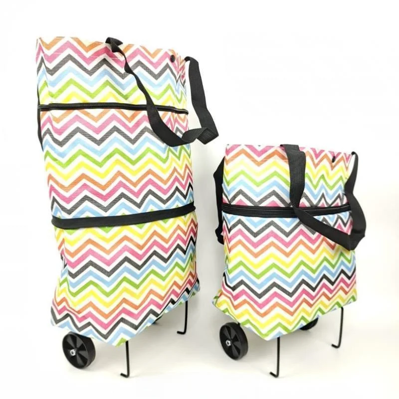 

Portable Large Capacity Shopping Cart Vegetable Buying Trolley Female Model Stacking New Version Handbag Trailer Bestseller