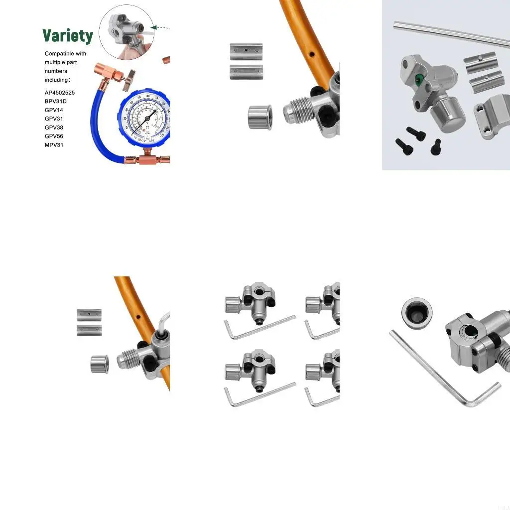 

U4LA 4PCS Strong HVAC Needle Valves Heavy Duty Metal AC Valves for 1/4 Inch 5/16 Inch