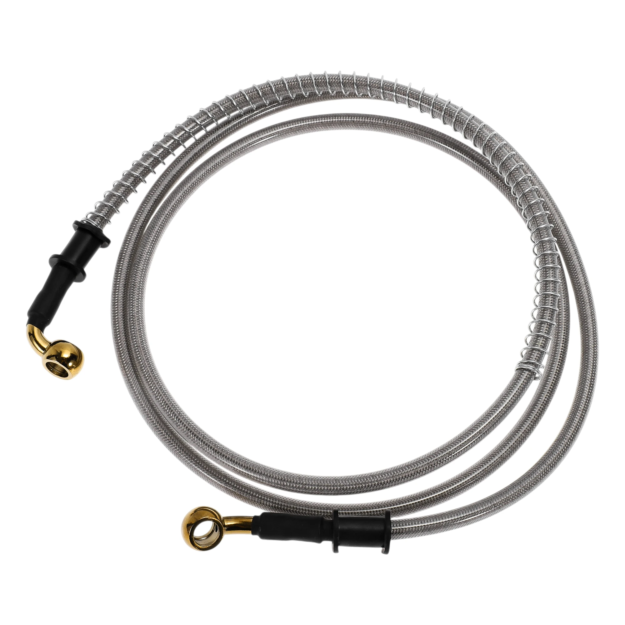 Motoforti 170cm Motorcycle Brake Clutch Oil Hose Line Silver Tone